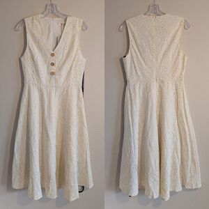 JNSQ Naomi Daisy Floral A-line Midi Cotton Dress Size 6
